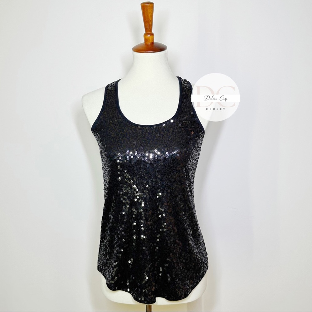 EXPRESS Sequin Tank Top Sleeveless Sparkle Shimmer Size XS